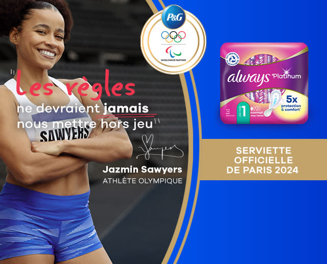 Les Serviettes Always : Produit menstruel officiel des Jeux Olympiques et Paralympiques de Paris 2024