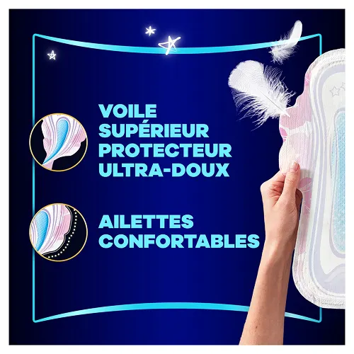 Serviette Always Platinum avec voile supérieur protecteur ultra-doux et ailettes confortables