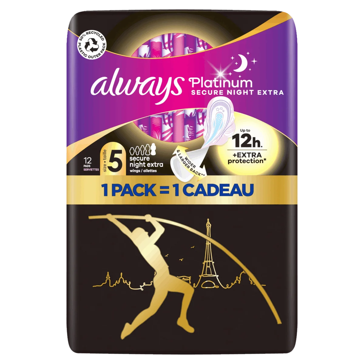 Always Platinum Secure Night Taille 4 12 count 