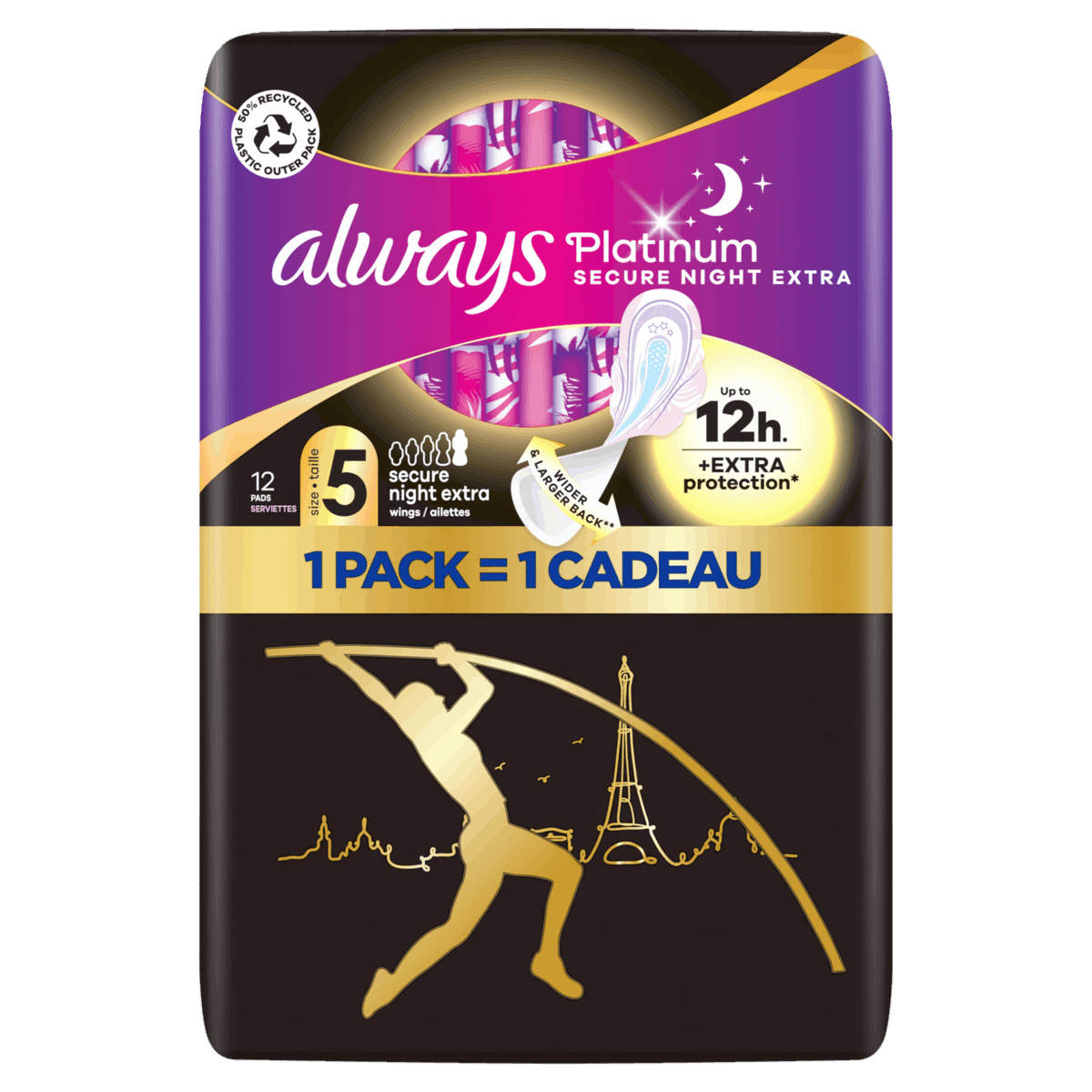 Always Platinum Secure Night Taille 4 12 count 