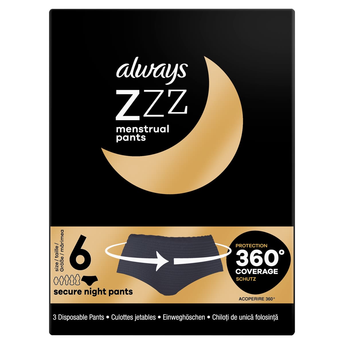 Always Zzz Culotte De Règles Jetables De Nuit