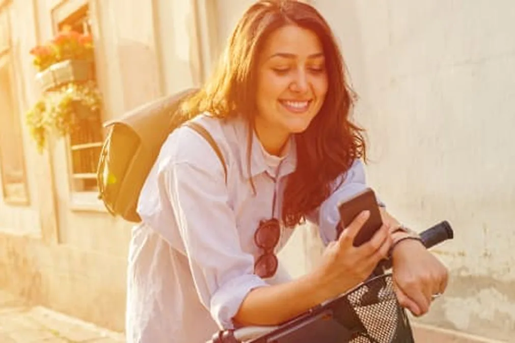 Girl using mobile phone