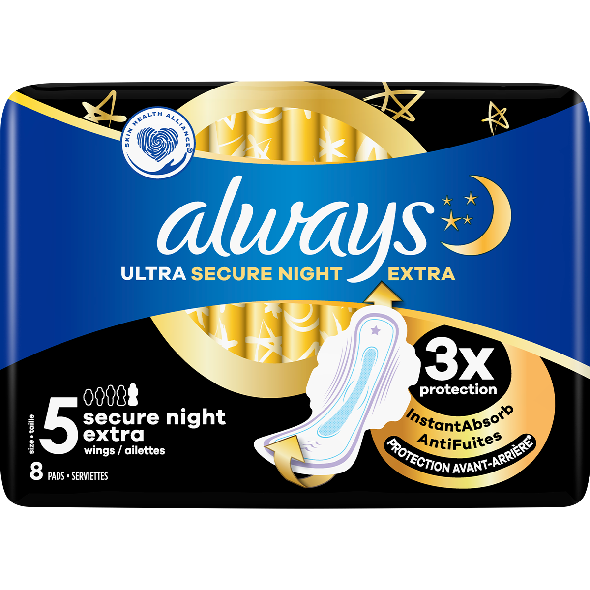 Produto-Always Ultra Serviettes Secure Night Extra (T5) Avec Ailettes