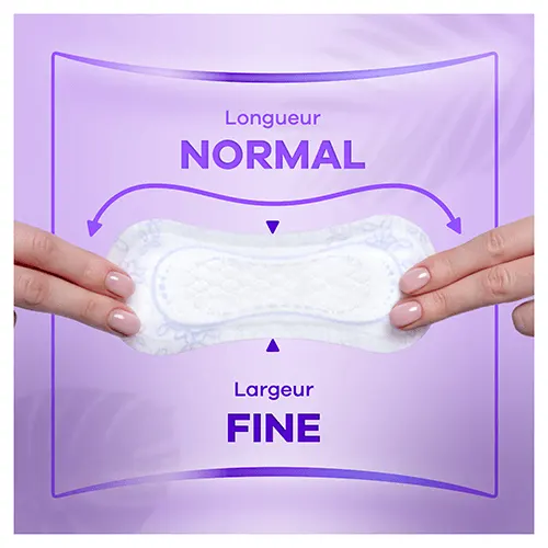 Longueur longue et largeur large du protège-slip ALWAYS Daily Protect