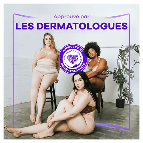 Approuvé par les dermatologues de la Skin Health Alliance