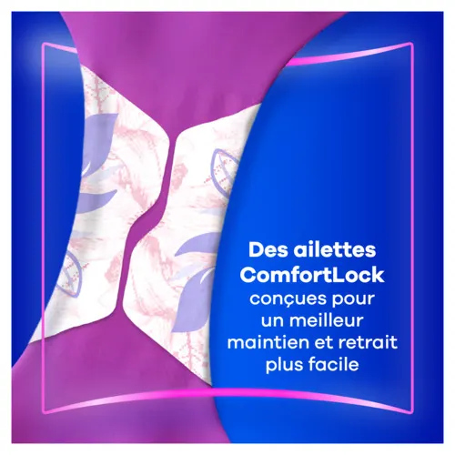 Les ailettes ComfortLock sont conçues pour un meilleur maintien et un retrait plus facile