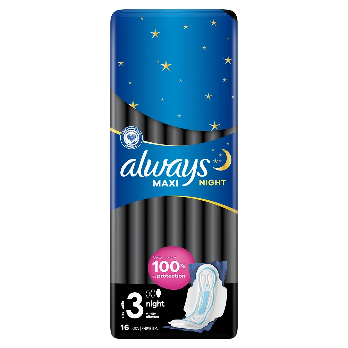 Produto-ALWAYS Maxi Night (Taille 3) Serviettes hygiéniques avec ailettes