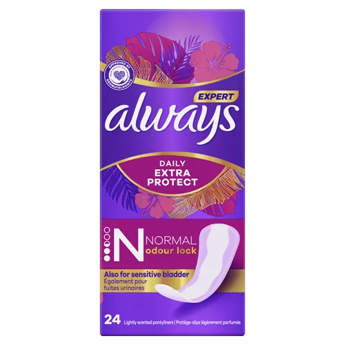 Always Daily Extra Protect Normal Panty Liners 24ct