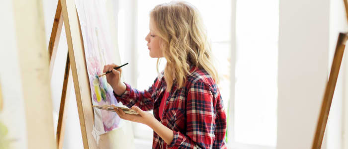 Girl painting 
