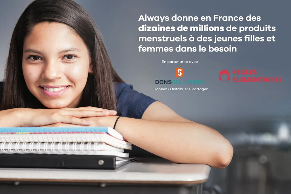 21 millions de serviettes Always déjà données à des filles dans le besoin