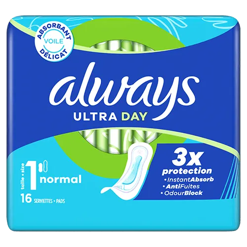 Always Ultra Normal (Taille 1) serviettes menstruelles sans ailettes 16ct