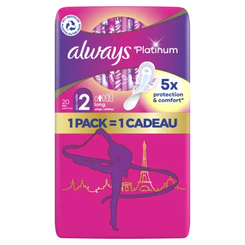 ALWAYS Platinum Long Taille 2 20 count 