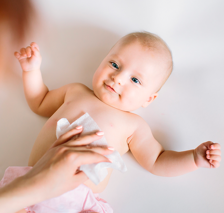 toallitas para la higiene diaria de tu bebe y el cuidado de su piel