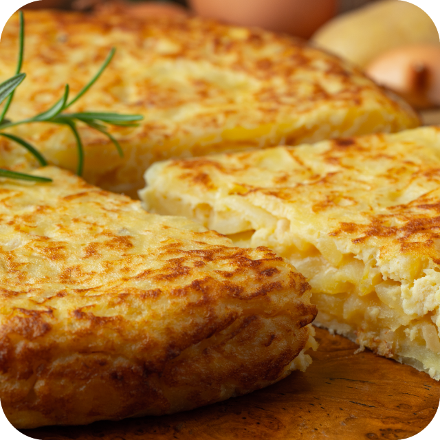 Tortilla de papa cuadrada