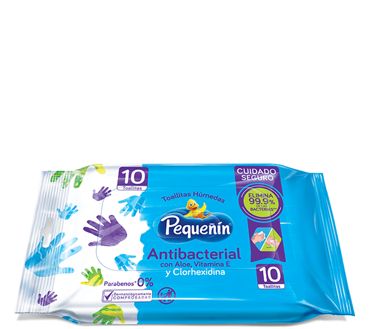 Toallitas Húmedas Pequeñín Antibacterial x10