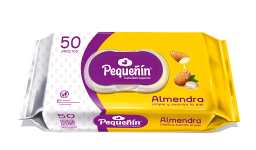 Totallitas humedas pequeñin almendra 50 unidades