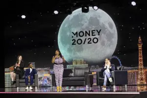 people on stage at Money 20/20