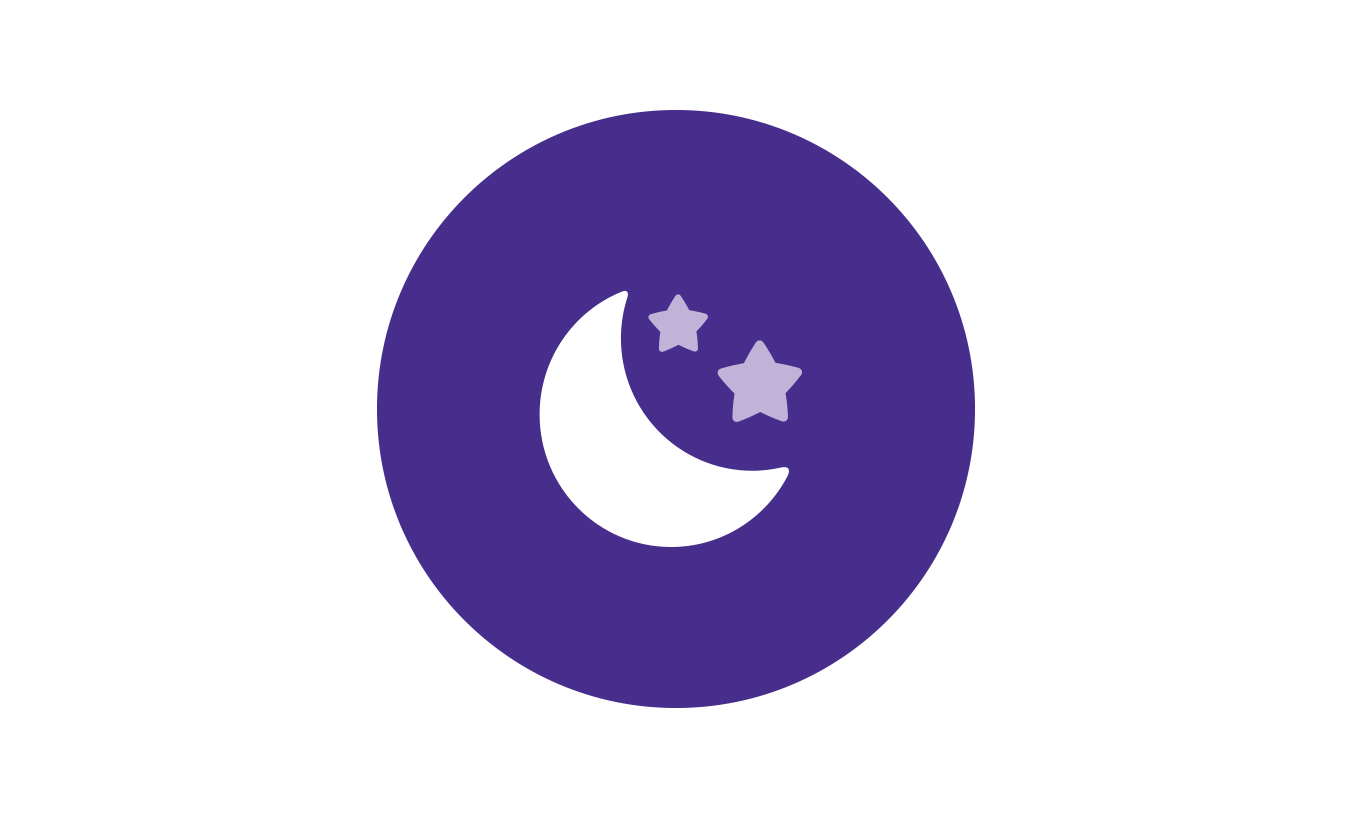 Johnson’s® baby bedtime routine quiet time moon icon