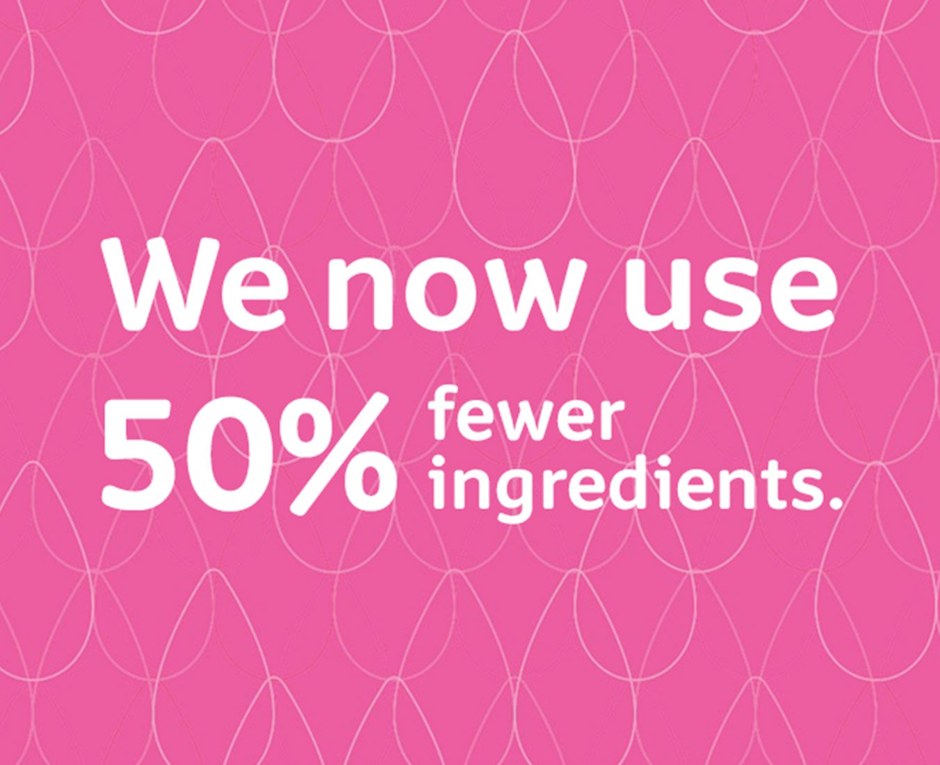 50% fewer ingredients in baby products icon