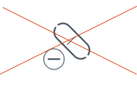 Don't use different line weighs within an icon