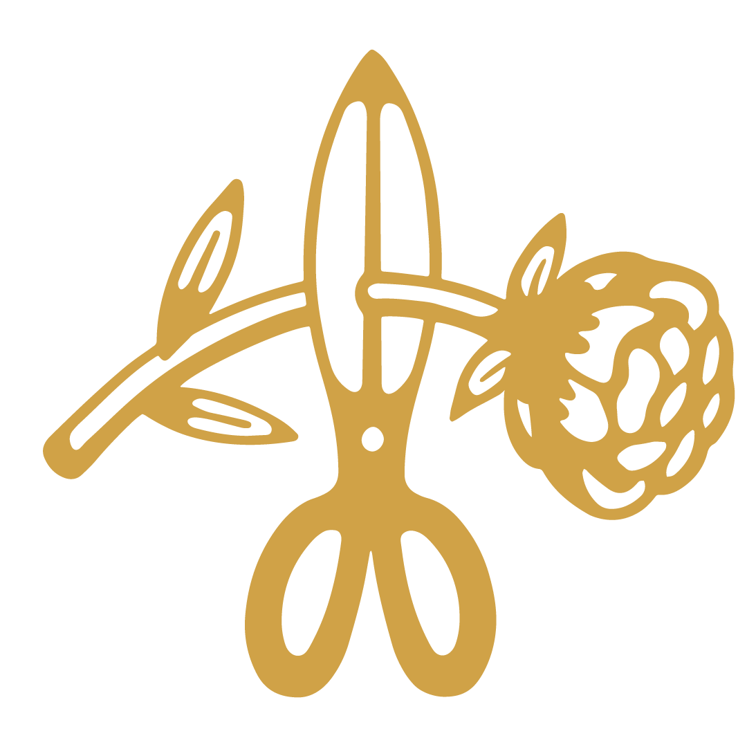 Tough Luck scissor motif in mustard