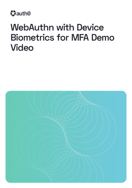 WebAuthn with Device Biometrics for MFA Demo Video