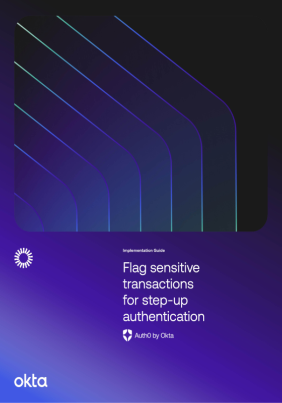 Flag sensitive transactions for step-up authentication