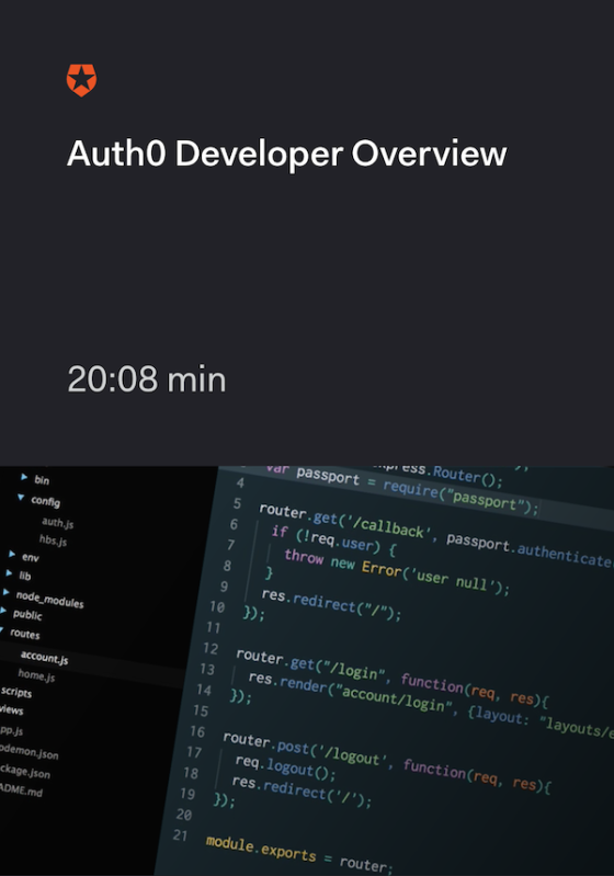 Auth0 Developer Overview