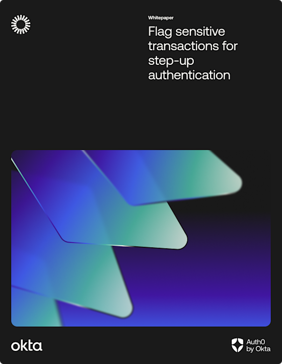 Flag sensitive transactions for step-up authentication