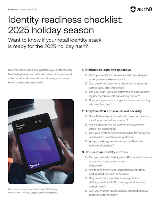Identity readiness checklist: 2025 holiday season