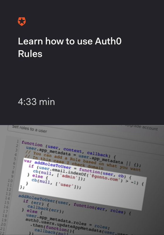 Learn how to use Auth0 Rules
