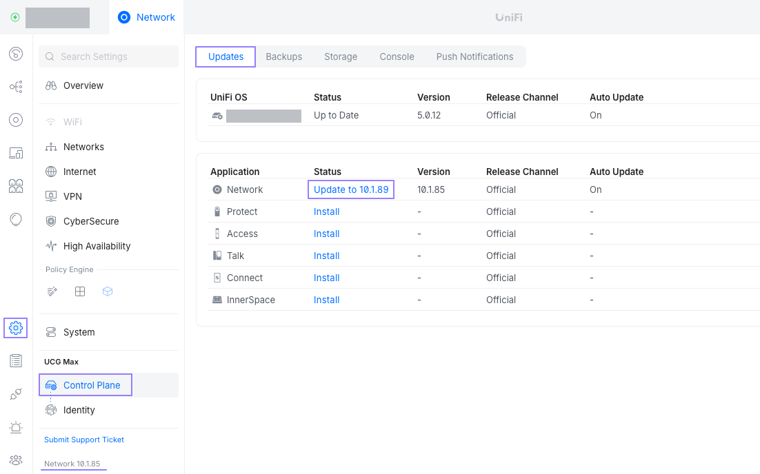 UniFi Netowork Update Instructions