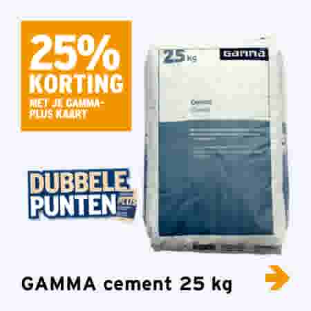 25% korting GAMMA cement 25 kg