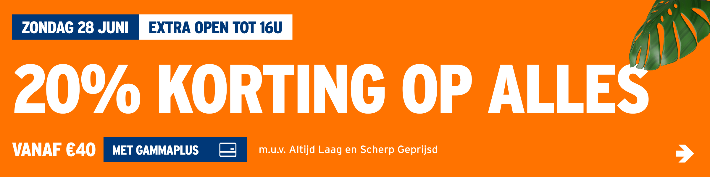 20% korting op alles