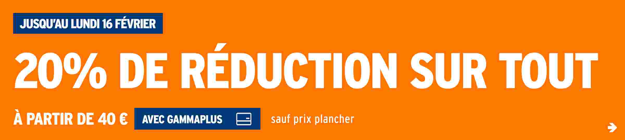 20% de réduction sur tout