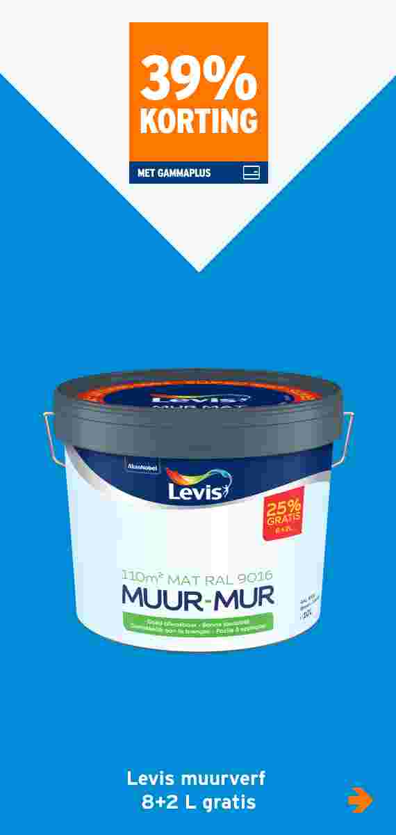 39% korting Levis muurverf 8+2 L