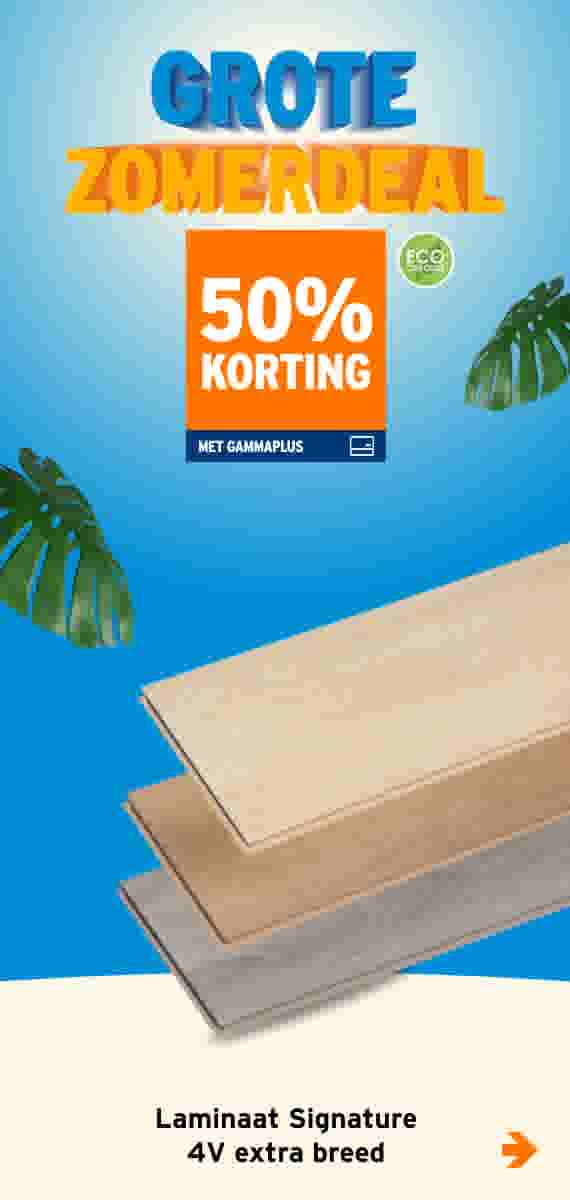 50% korting Laminaat Signature 4V extra breed