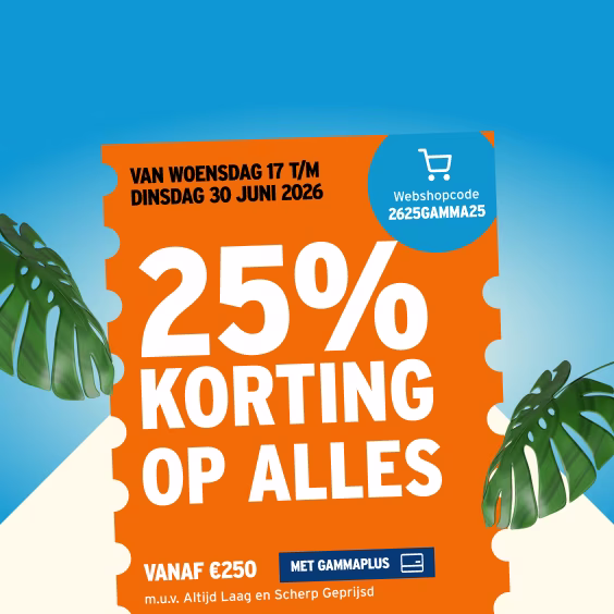 Download je korting - 25% korting op alles