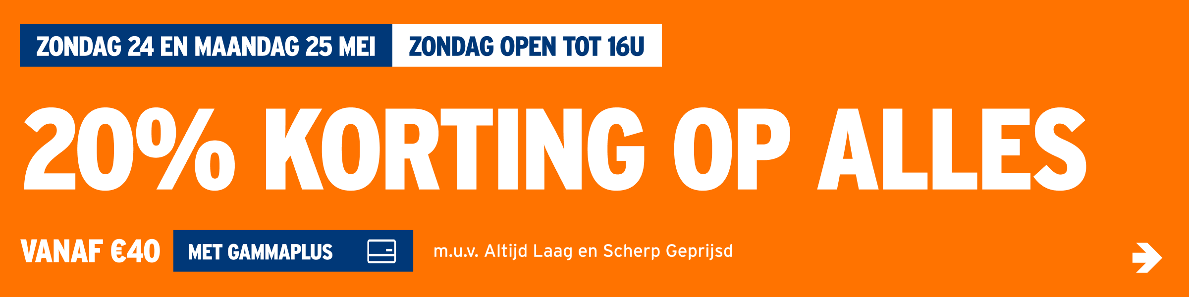 20% korting op alles