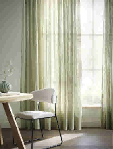 Lichtgroen gordijn voor Scandinavische interieurs
