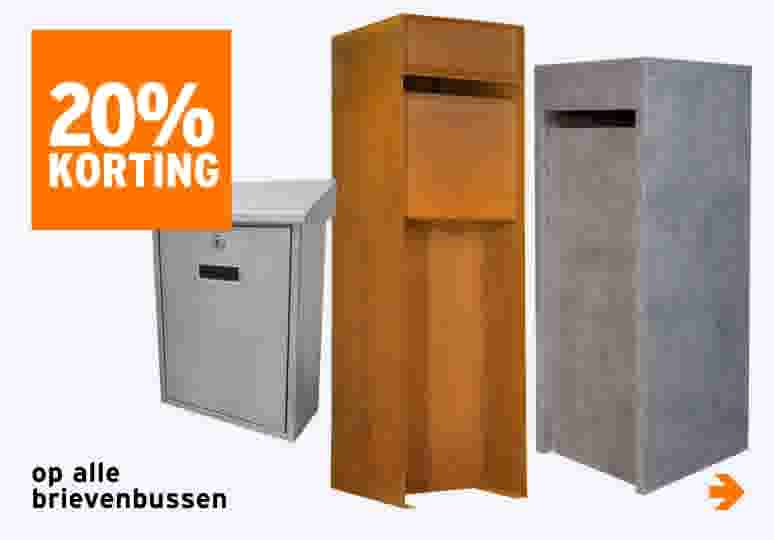 20% korting op alle brievenbussen