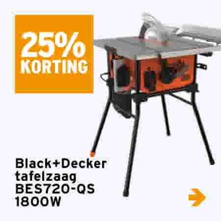 25% korting Black+Decker tafelzaag BES720-QS 1800W