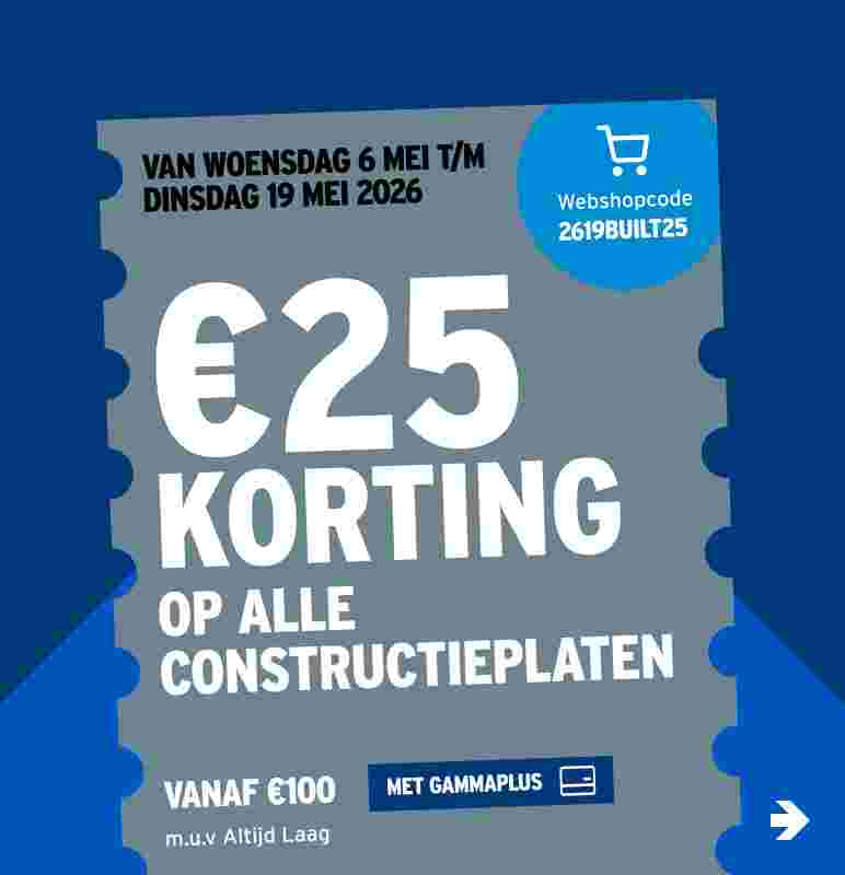 €25 korting op alle constructieplaten
