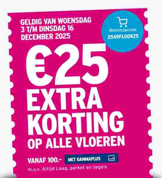 €25 extra korting op alle vloeren