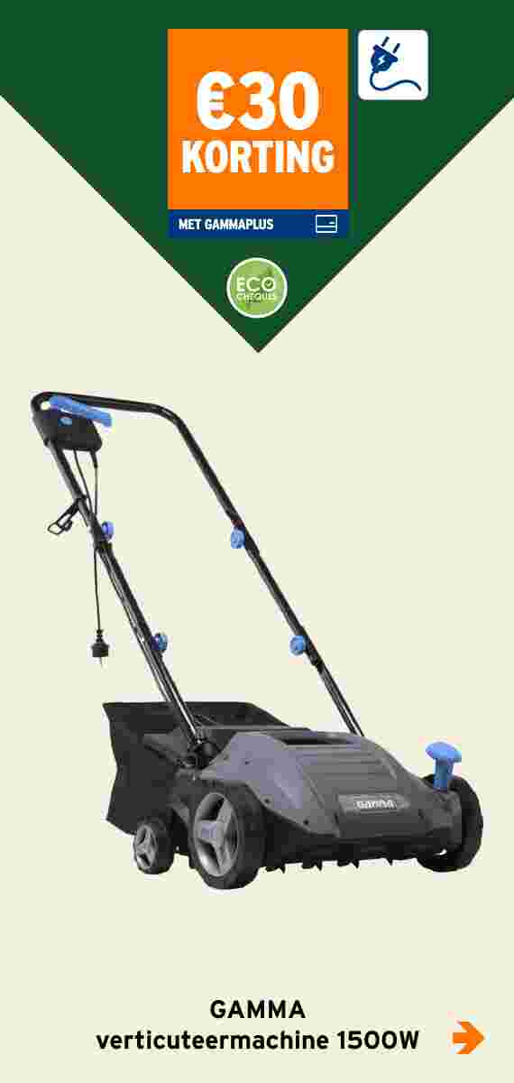 €30 korting GAMMA verticuteermachine 1500W
