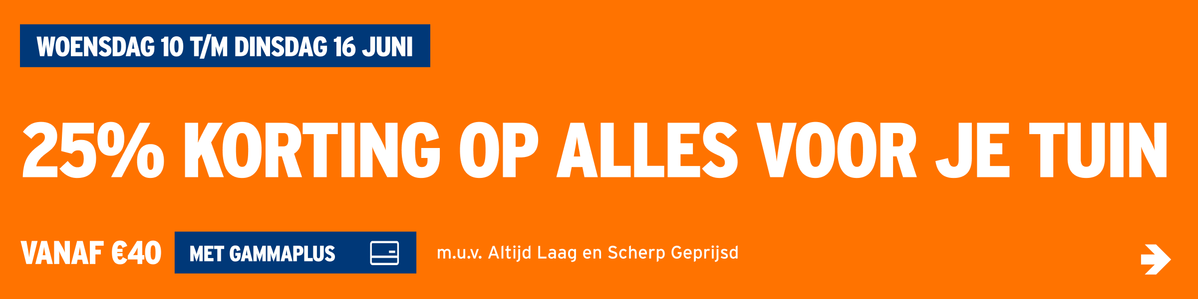 25% korting op alles voor je tuin