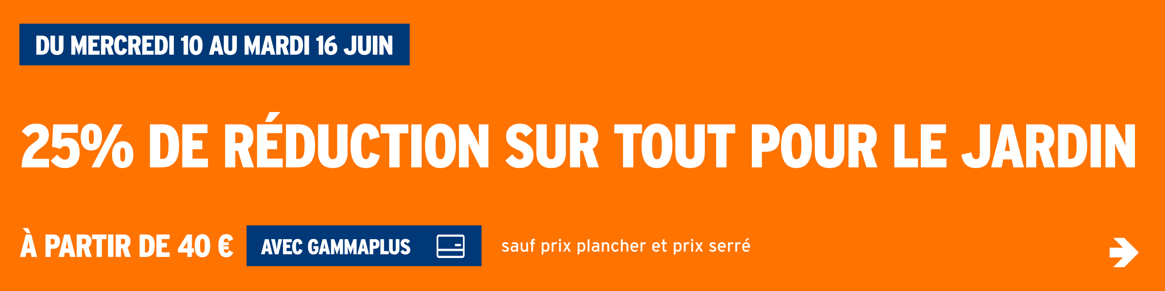 20% de réduction sur tout pour le jardin