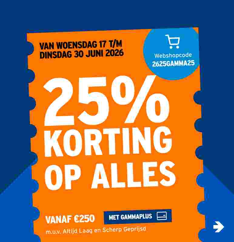 25% korting op alles