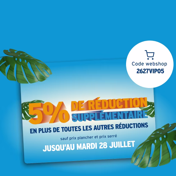 5% de réduction supplémentaire