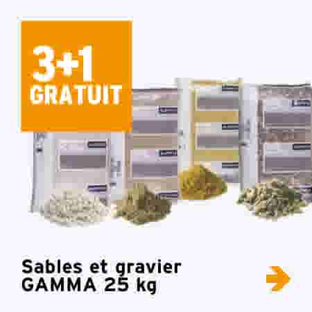 3+1 gratuit Sables et gravier GAMMA 25 kg